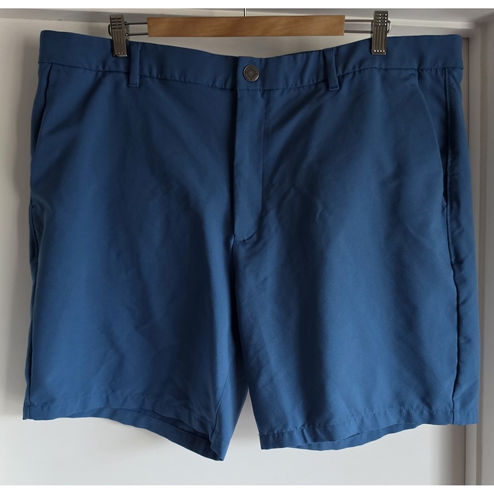 Bonobos Golf Shorts Men 40 Blue Solid Casual Athleisure Bermuda Chino